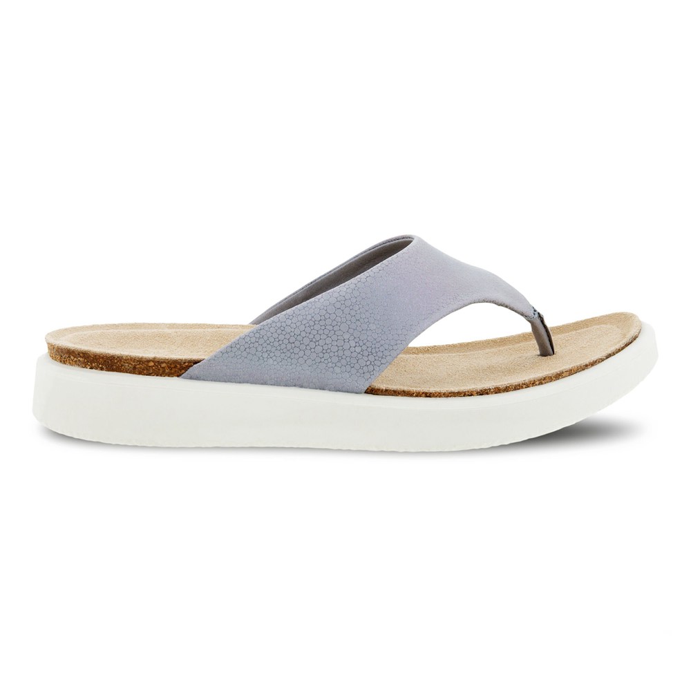 ECCO Womens Sandals Grey - Corksphere Thong - UAP-409528